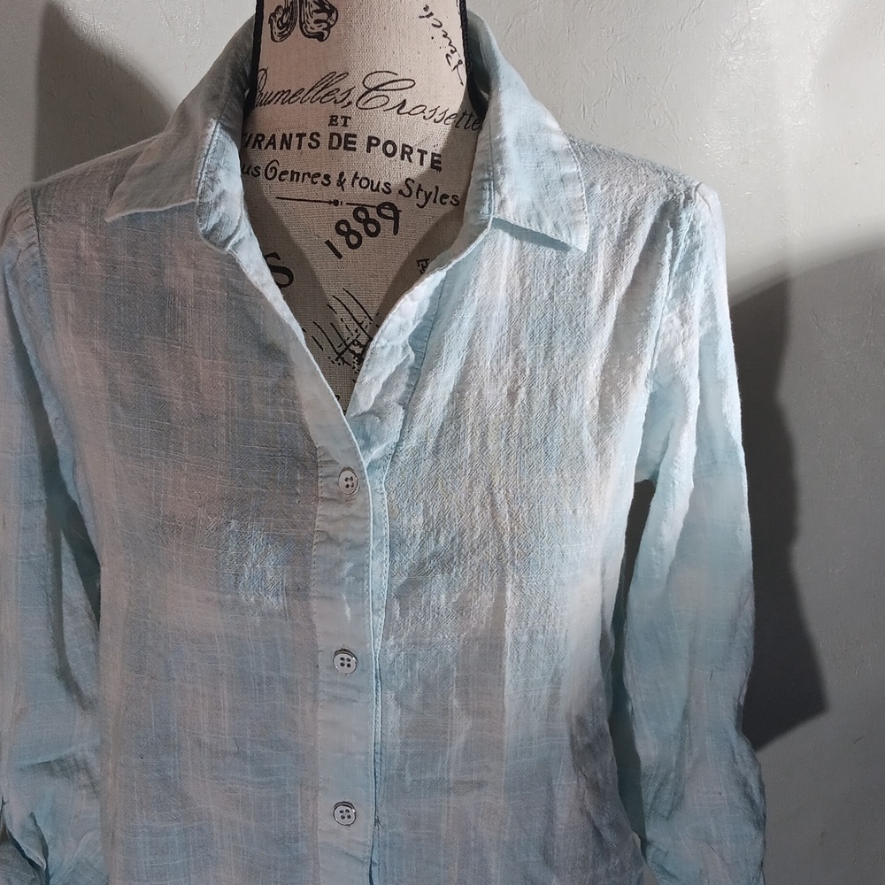 Old Ranch Women's Plaid Western Button Down Shirt Size Small 100%Cotton